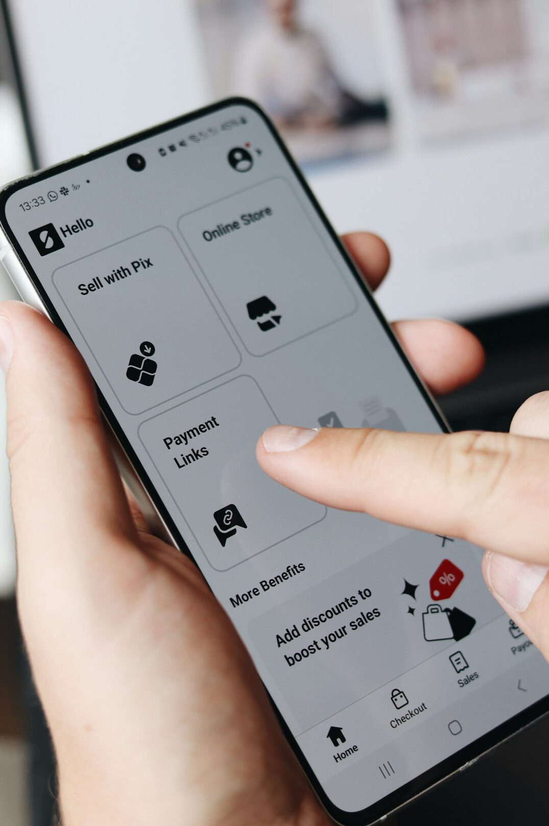 insurance app on smartphone